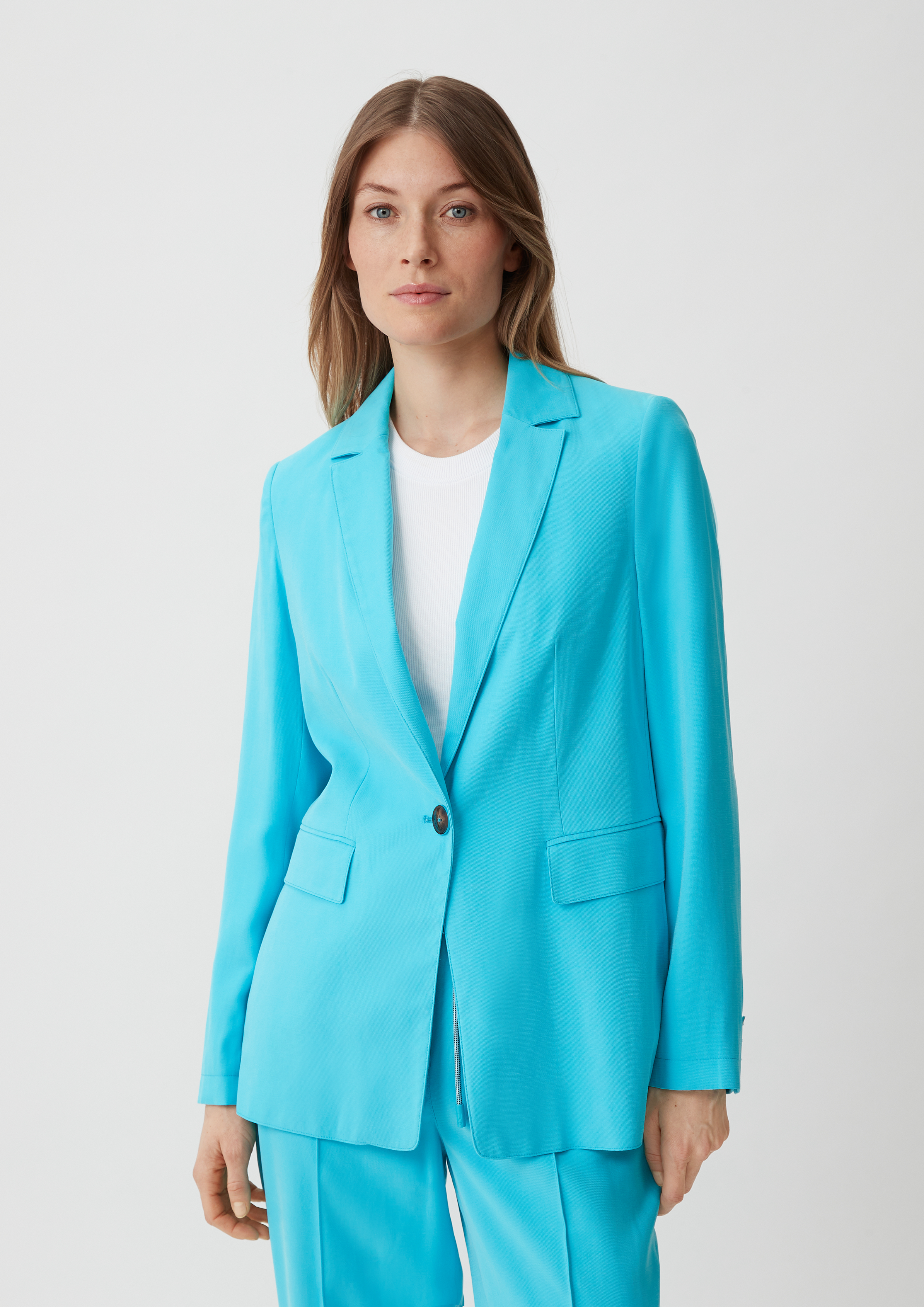 Blazer aus Viskosemix - türkis