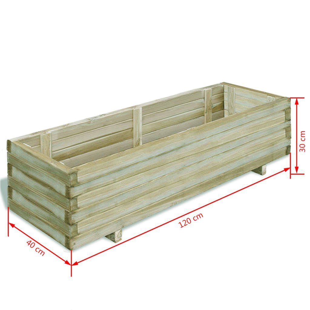 furnicato Hochbeet 120x40x30 cm Holz Rechteckig