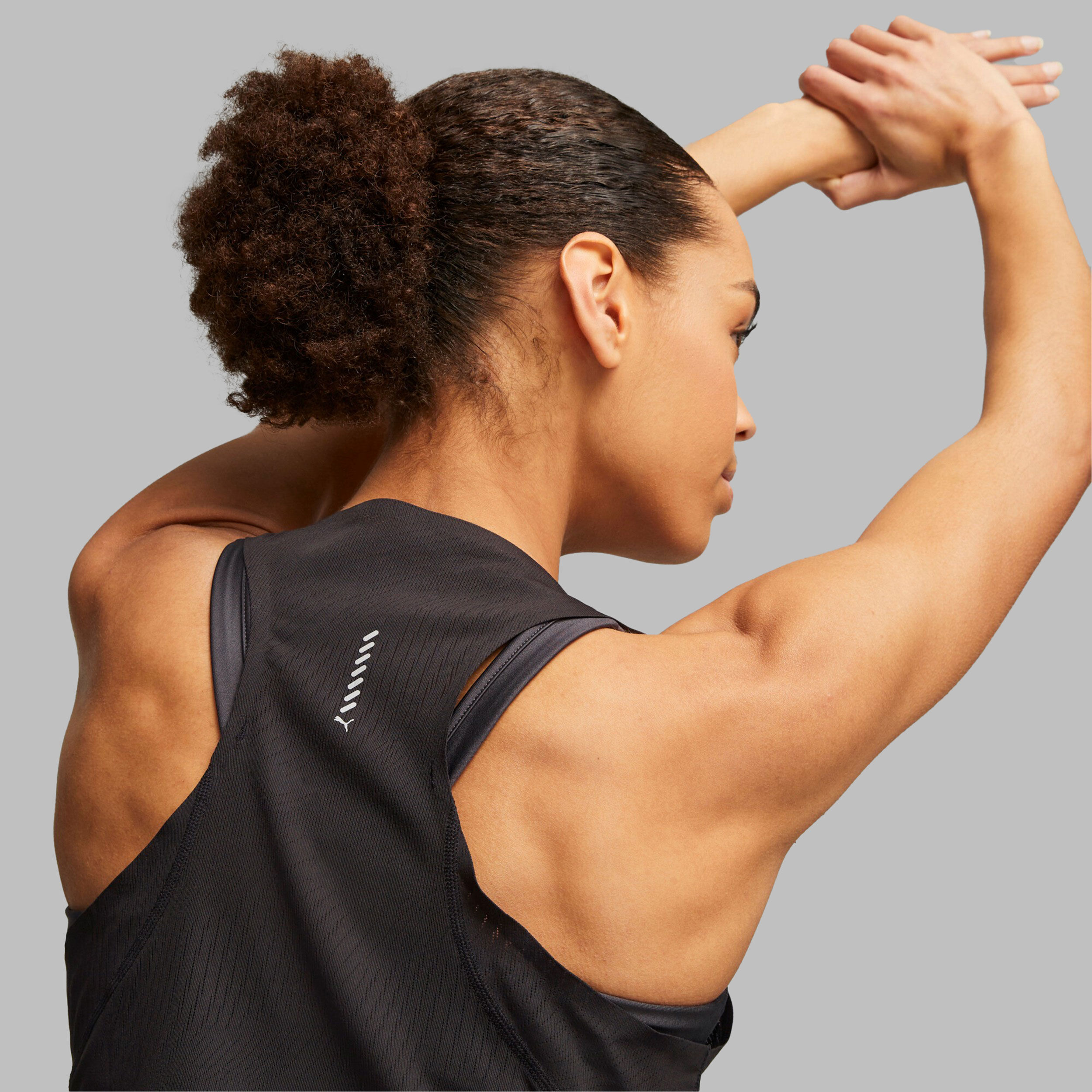 Run Ultraspun Crop Tank-Top Damen - Schwarz