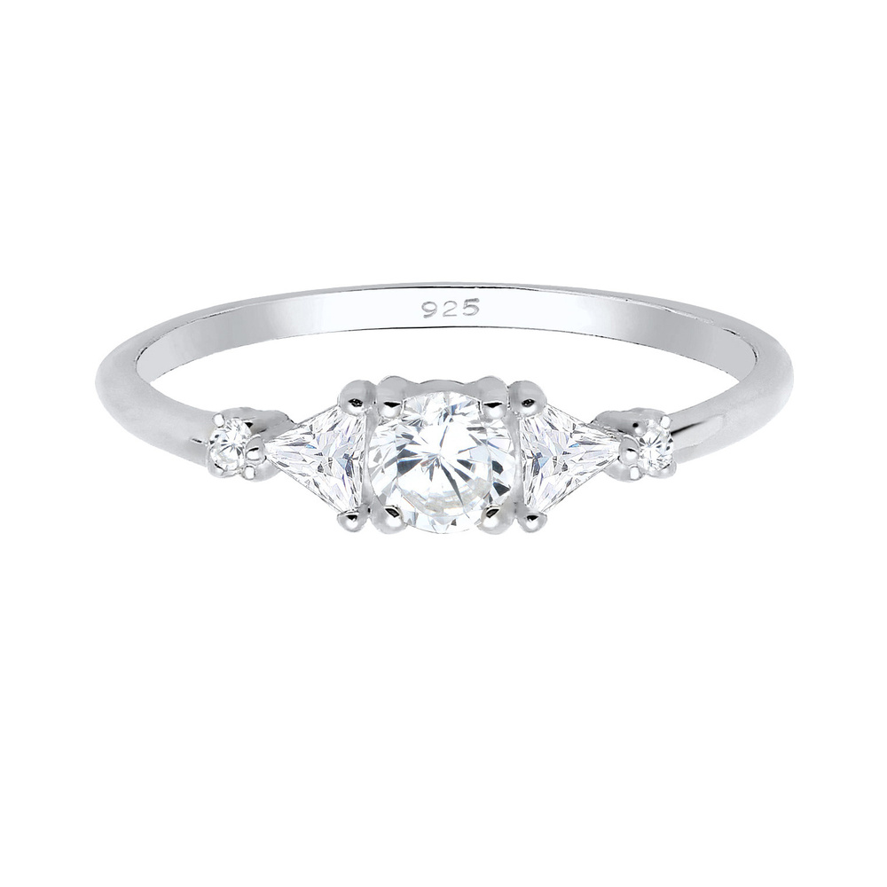 Elli PREMIUM Elli PREMIUM Bague Femme Filigrane Géo Étincelant avec Cristaux de Zirconium en A Bague