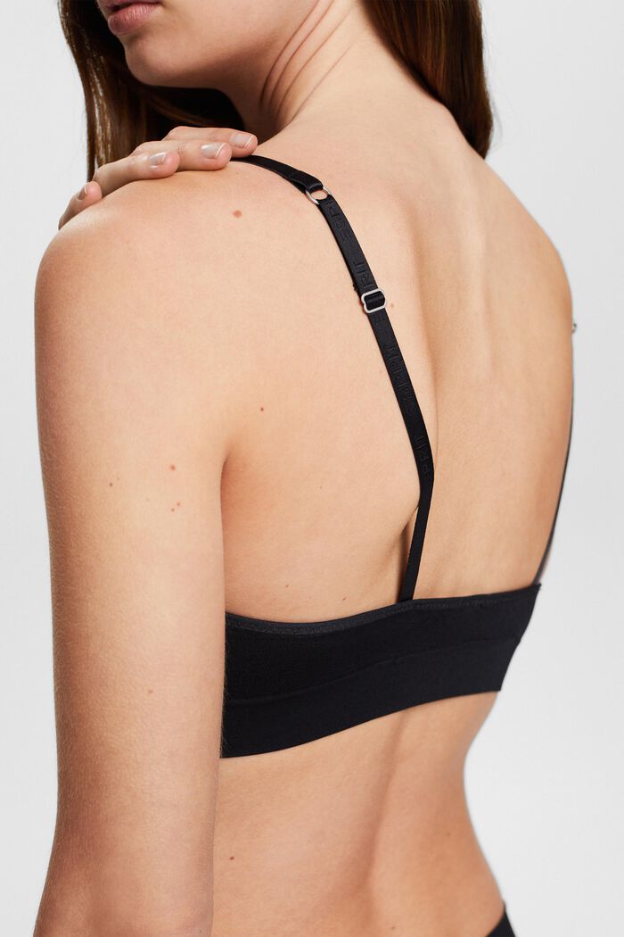 Nahtloser, wattierter Bralette mit Logo