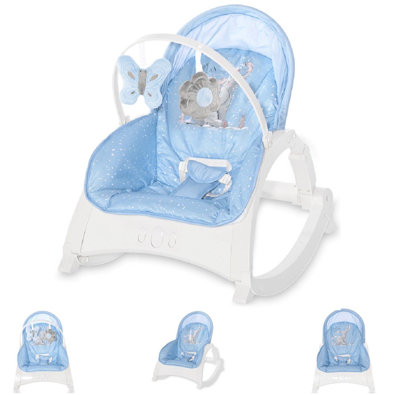Lorelli Babywippe Babywippe und Stuhl ENJOY, mit Vibration, Musik, verstellbare Rückenlehne