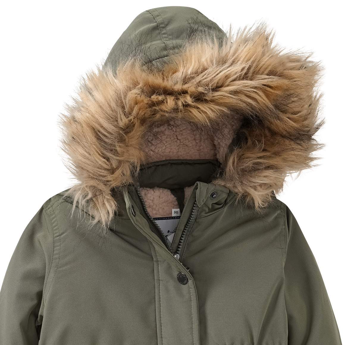 Mädchen Parka mit Fellimitat
