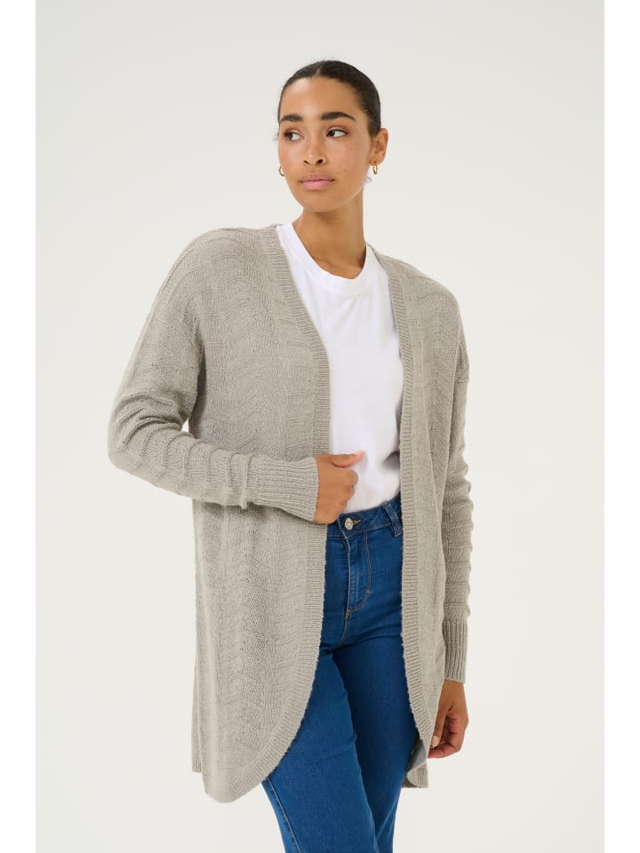 Kaffe Strickjacke KAemria in Elephant Skin günstig kaufen