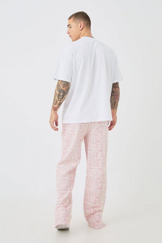 Oversize Man T-Shirt & Jacquard Jogginghose