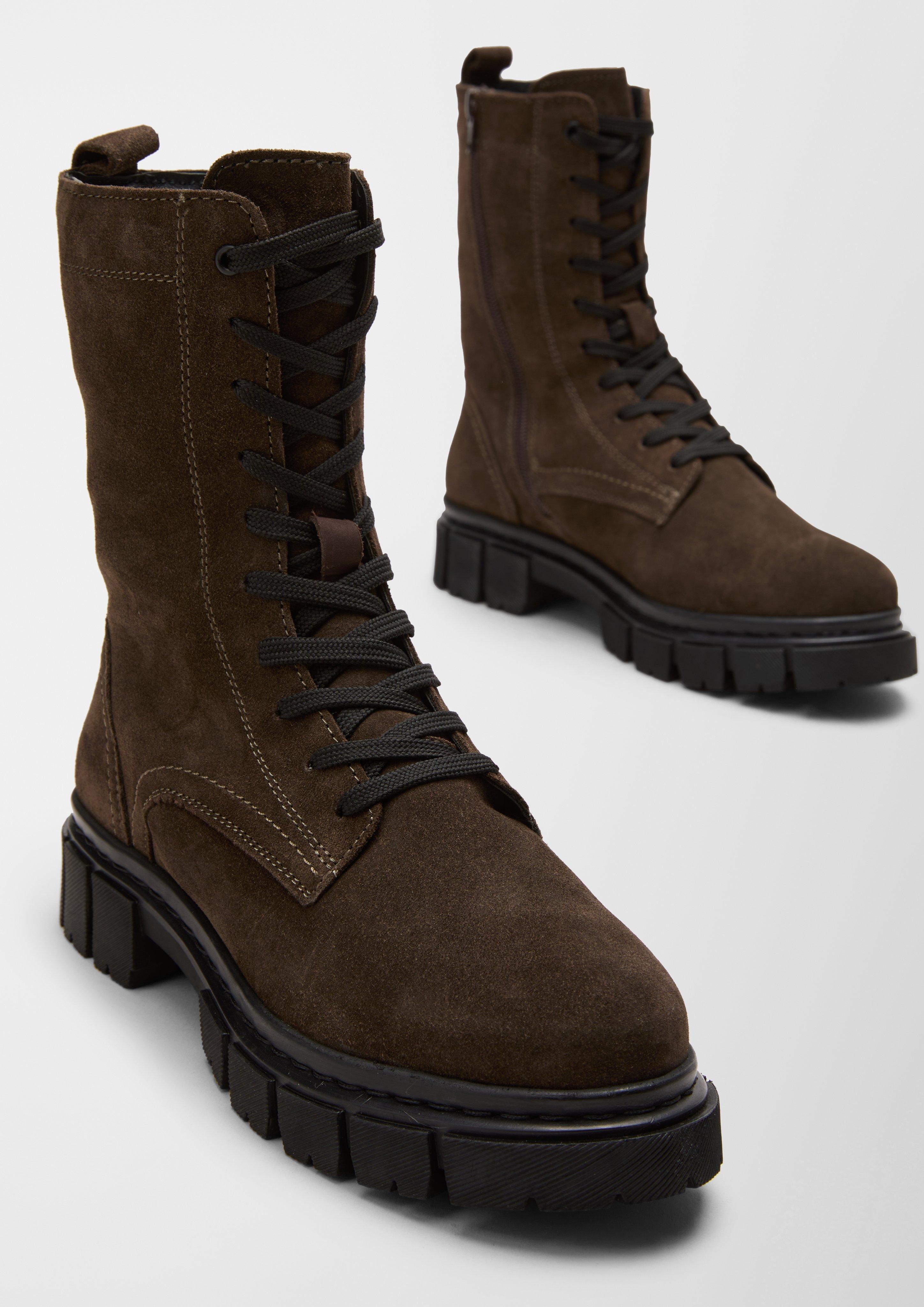 Warm gefütterte Lederstiefel  6006637-701
