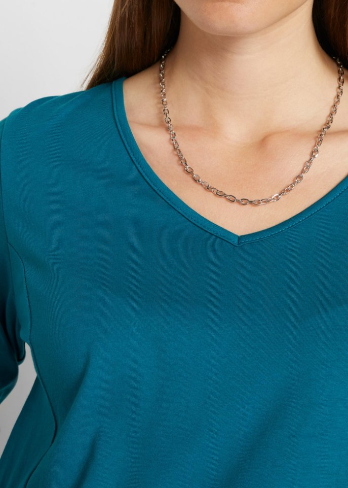 Baumwoll-Shirt mit Taschen, leicht ausgestellt