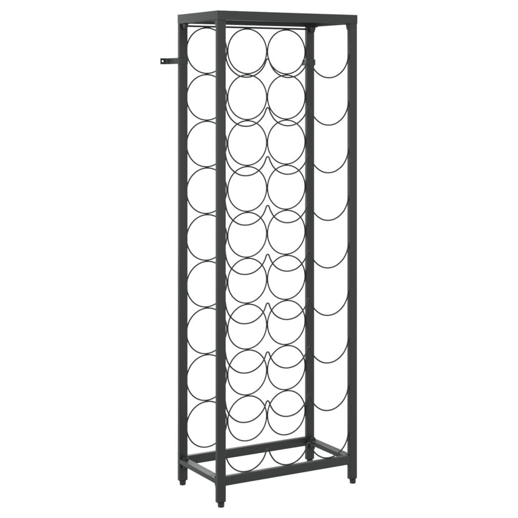 vidaXL Weinregal Weinregal für 27 Flaschen Schwarz 34x18x100 cm Schmiedeeisen
