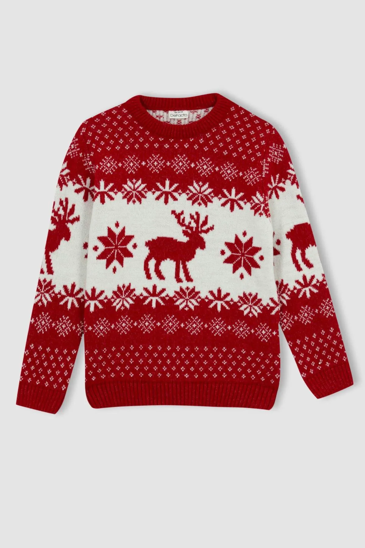 DeFacto  Jungenpullover mit Rundhalsausschnitt und Neujahrsmotiv