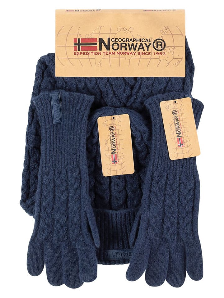 Geographical Norway 3tlg. Set in Dunkelblau günstig kaufen onesize