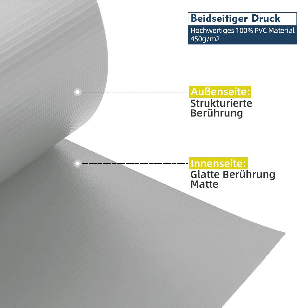 Sekey Sichtschutzstreifen Sichtschutz Rolle 35m / 50m blickdicht PVC Zaunfolie Sichtschutzfolie, für Doppelstabmatten Zaun