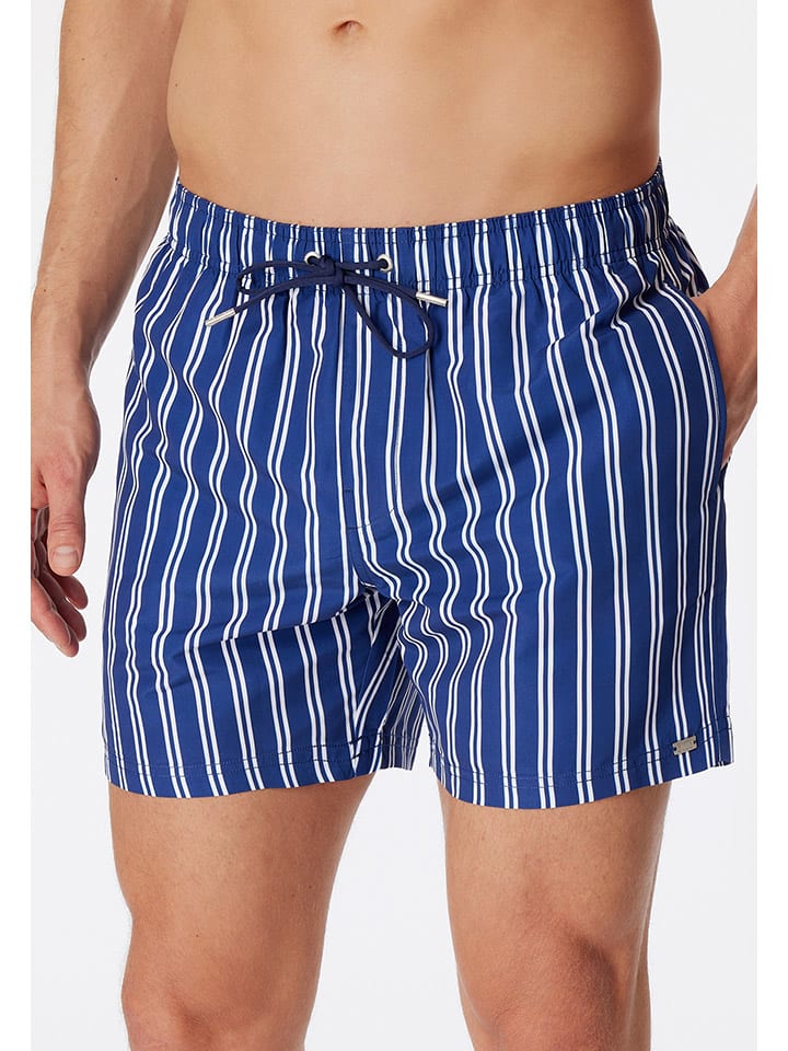 Schiesser Badeshorts in Blau/ Weiß günstig kaufen