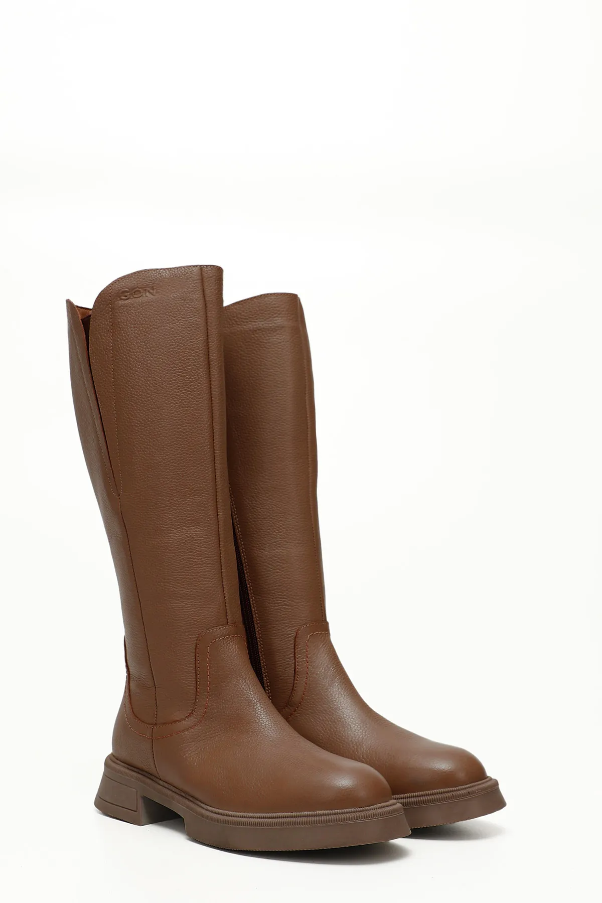GÖNDERİ(R)  COFFEE FLOTER Gön Damen-Tagesstiefel aus echtem Leder mit runder Zehenpartie und Reißverschluss, 46598