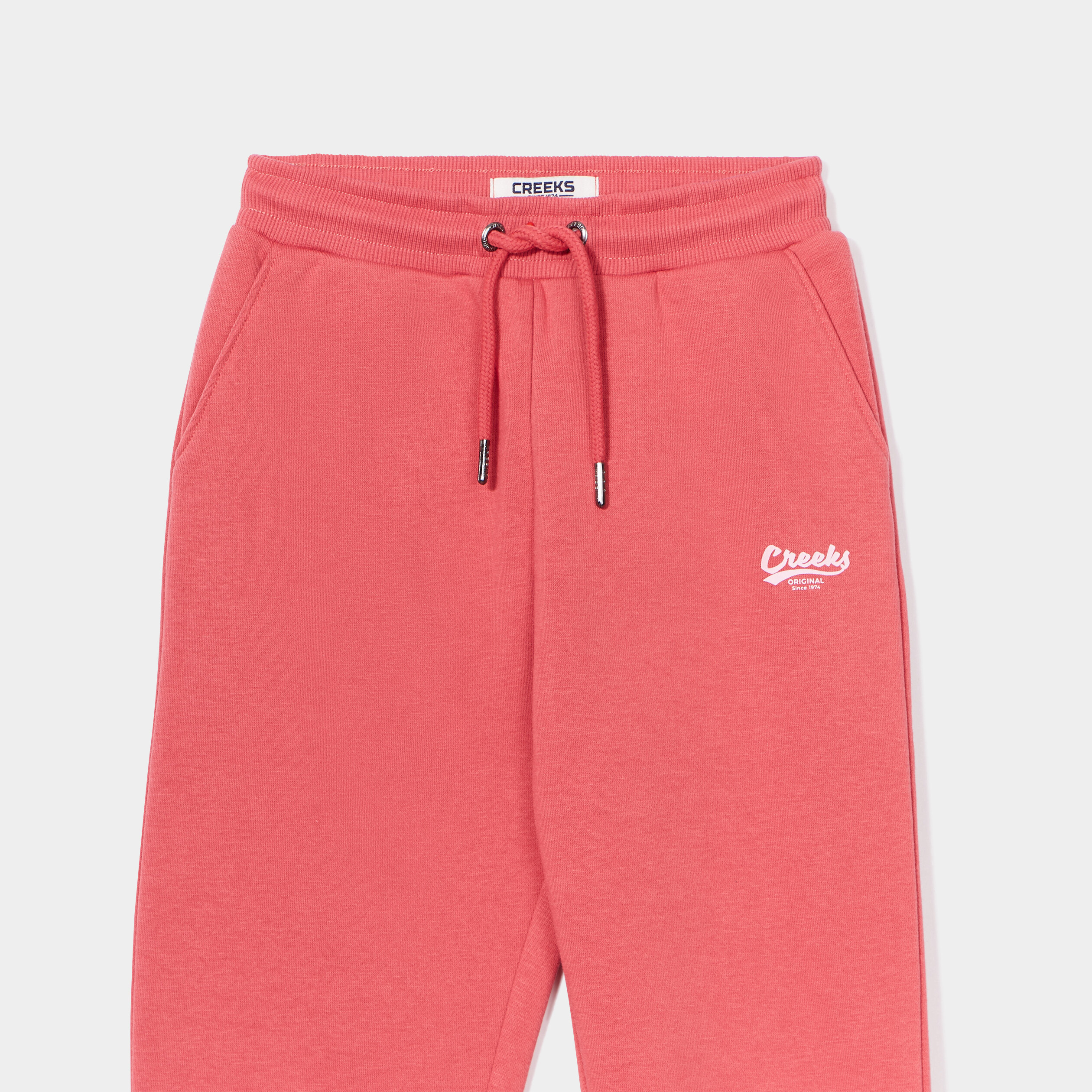 Pantalon de jogging coton Creeks rose framboise fille | La Halle