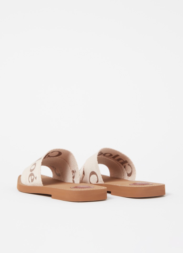 Pantofi Chloé Woody din pânză cu logo