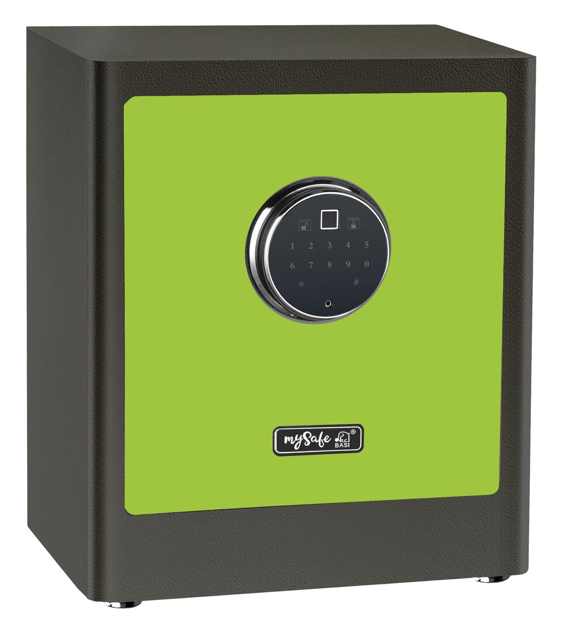 Basi Elektronik-Möbel-Tresor - mySafe Premium 350 - Code/Fingerprint - Grün/Grau