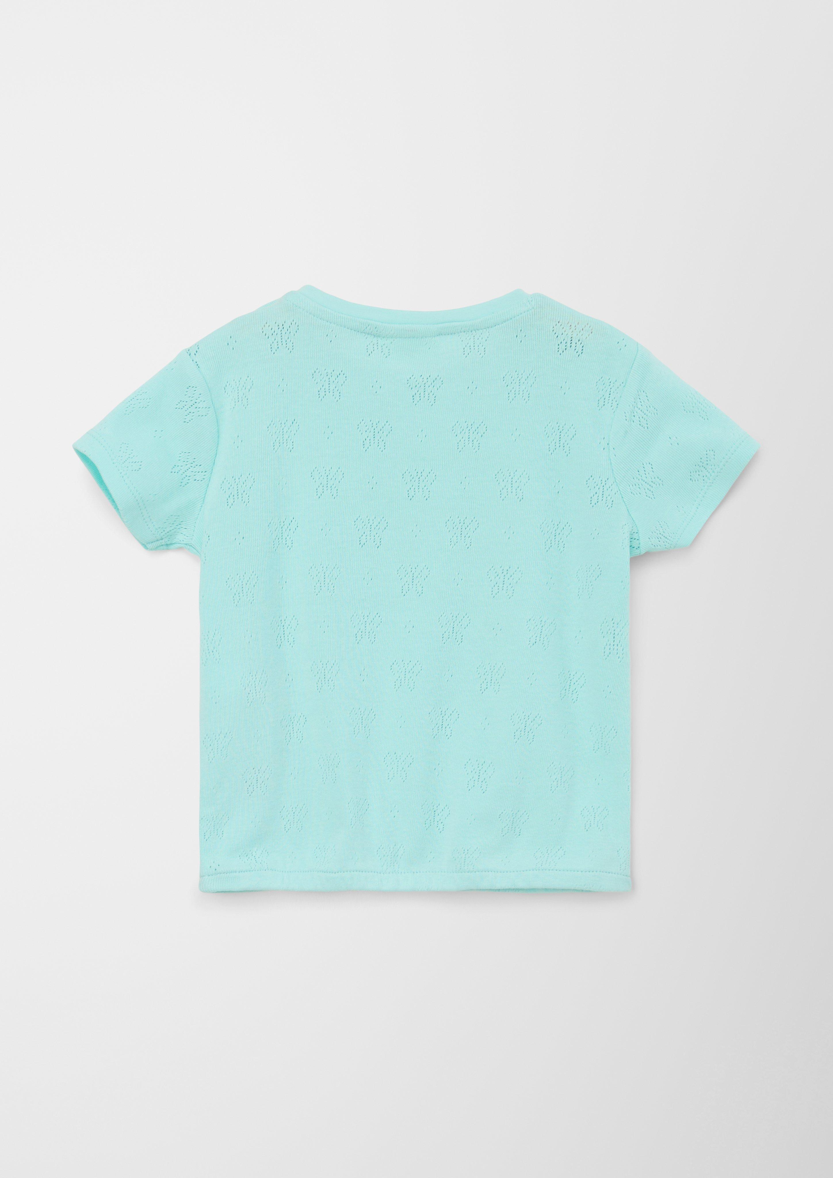 T-Shirt mit Ajourmuster  2130618-6006