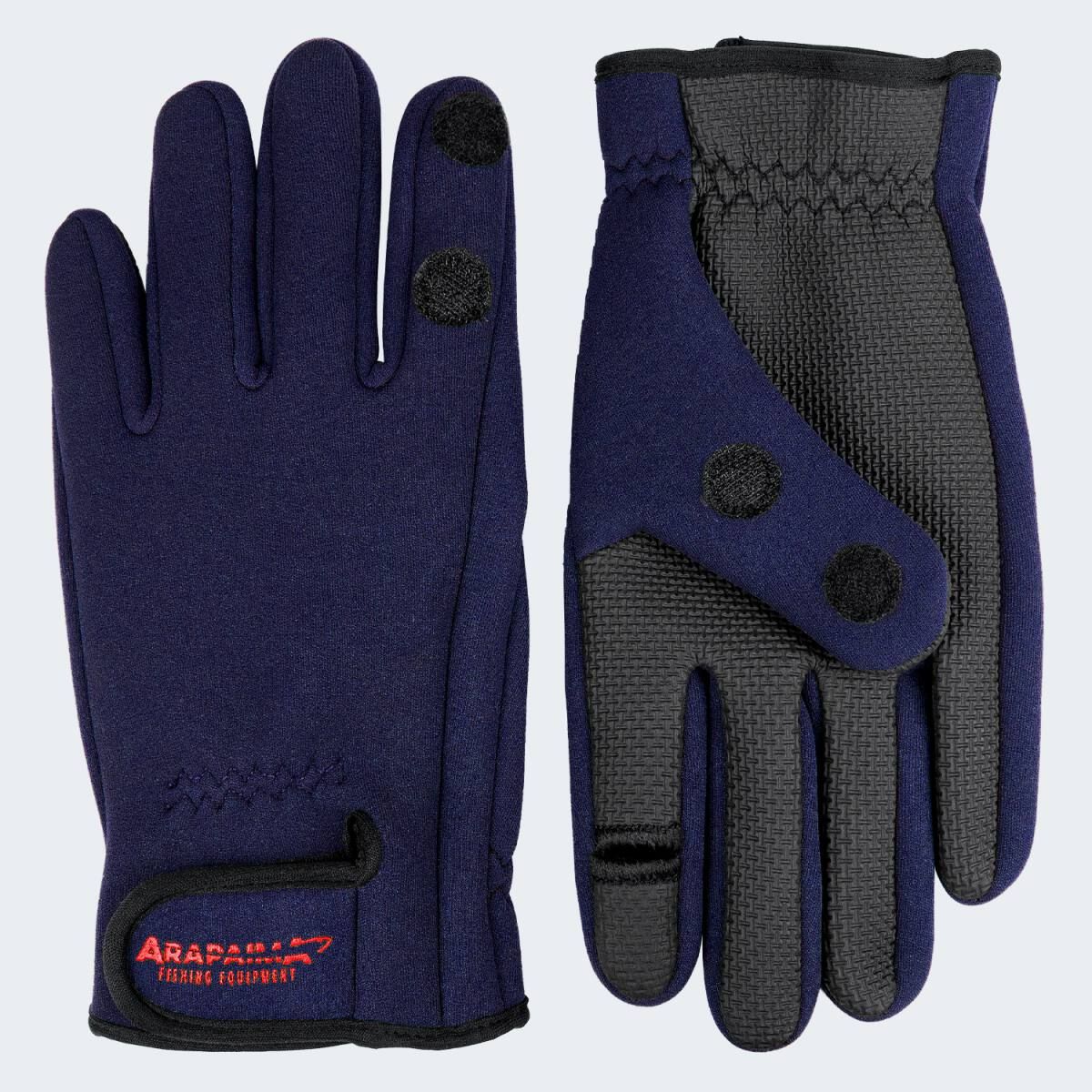 Arapaima Fishing Equipment Navy Neopren Angelhandschuhe