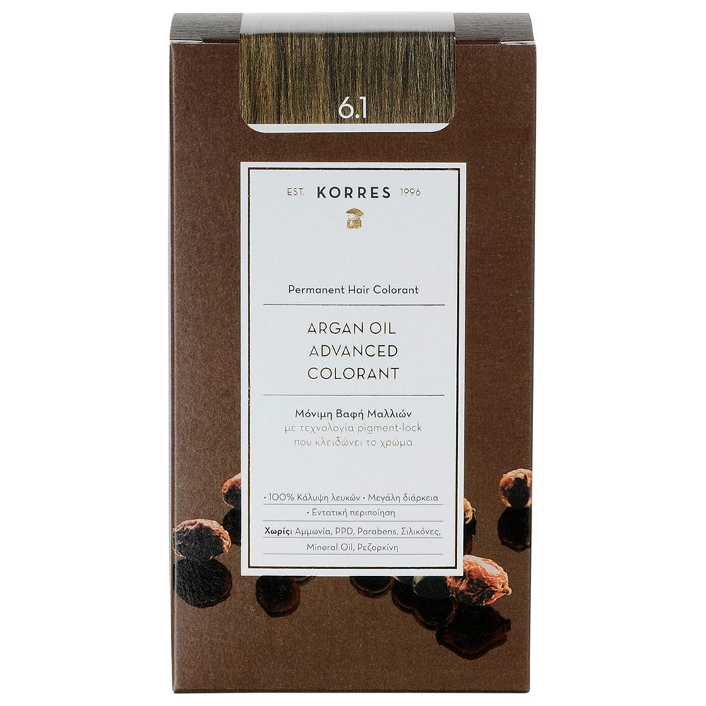 Korres Argan Oil Hair Colorant 6.1 Dunkelblond Asch