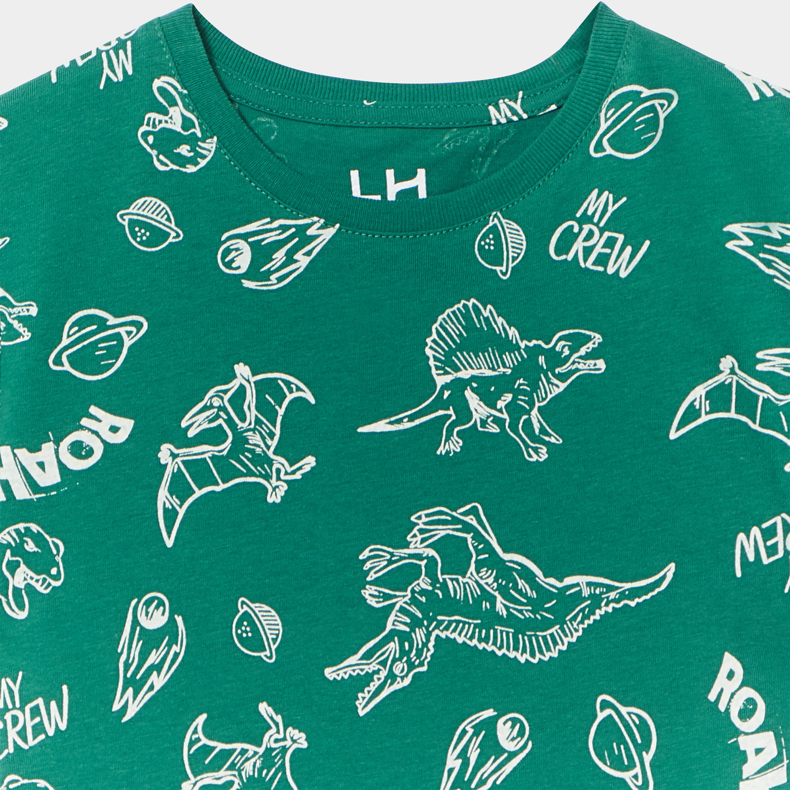 T-shirt manches courtes vert garçon | La Halle