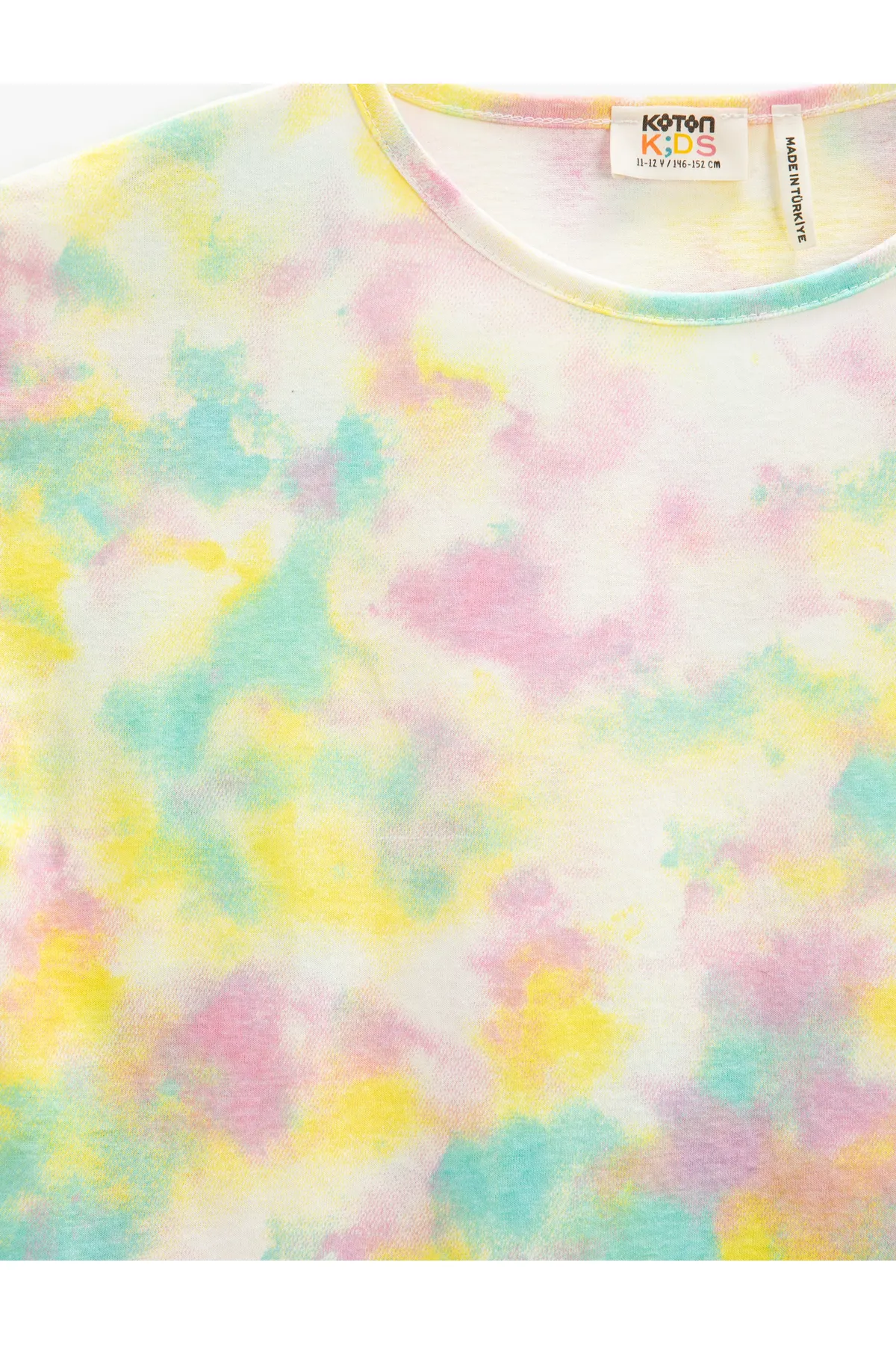Koton  T-Shirt mit Batikmuster, kurzärmelig, Rundhalsausschnitt, Taillenband