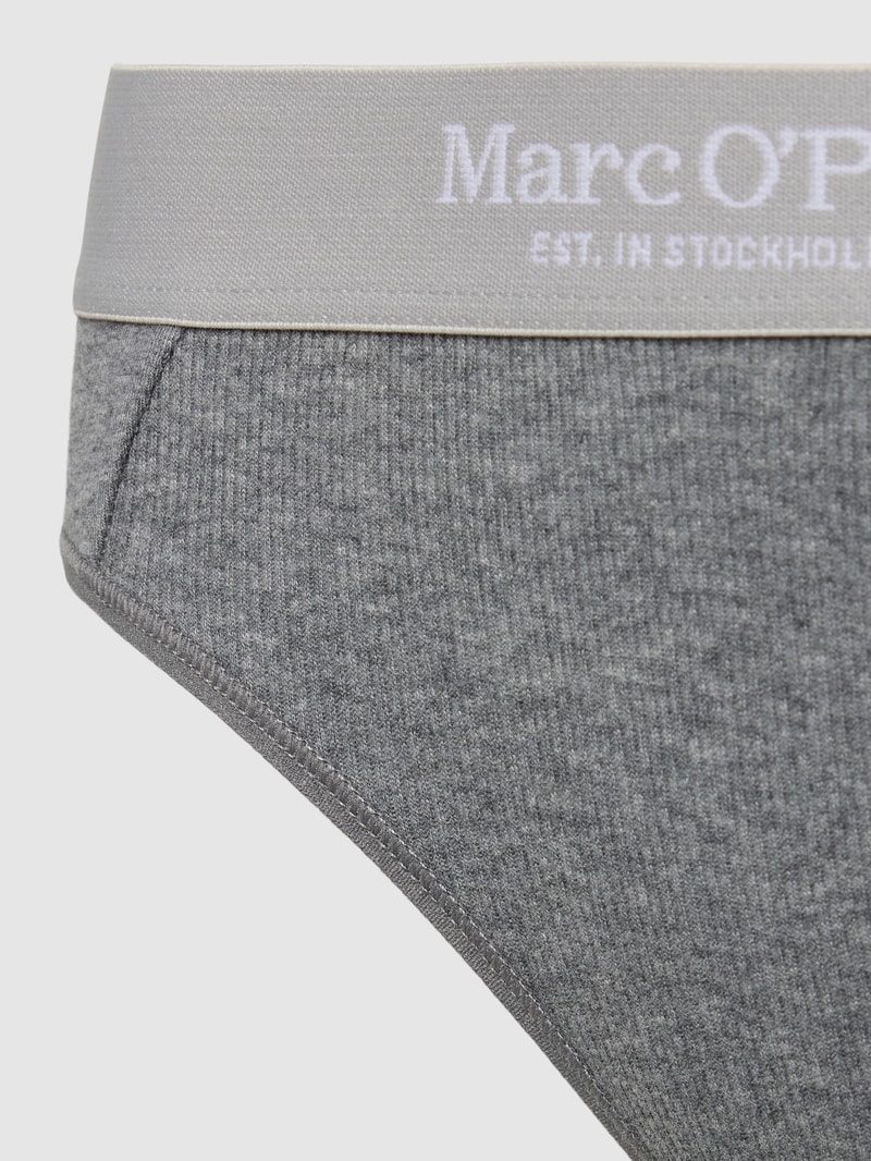 Slip mit elastischem Logo-Bund Modell 'Iconic' in hellgrau meliert