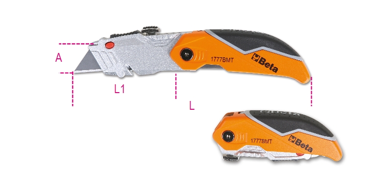 Beta 017770050 1777BMT Klappmesser mit austauschbaren Klingen