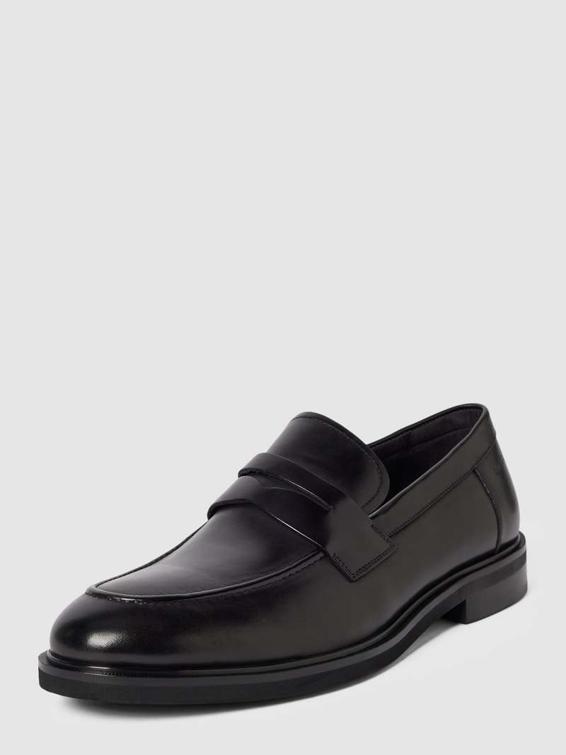 Penny-Loafer-Schuhe mit Schnürverschluss Modell 'Sokrates' in schwarz