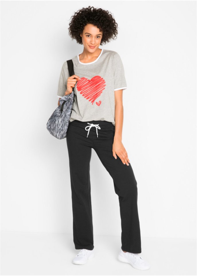 Jersey-Hose mit weitem Bein