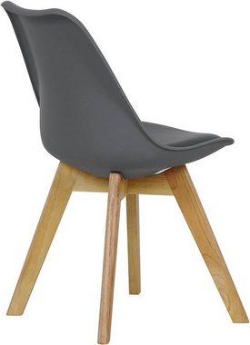 Woltu Esszimmerstuhl (Set, 4 St), Design Stuhl Kunstleder Holz