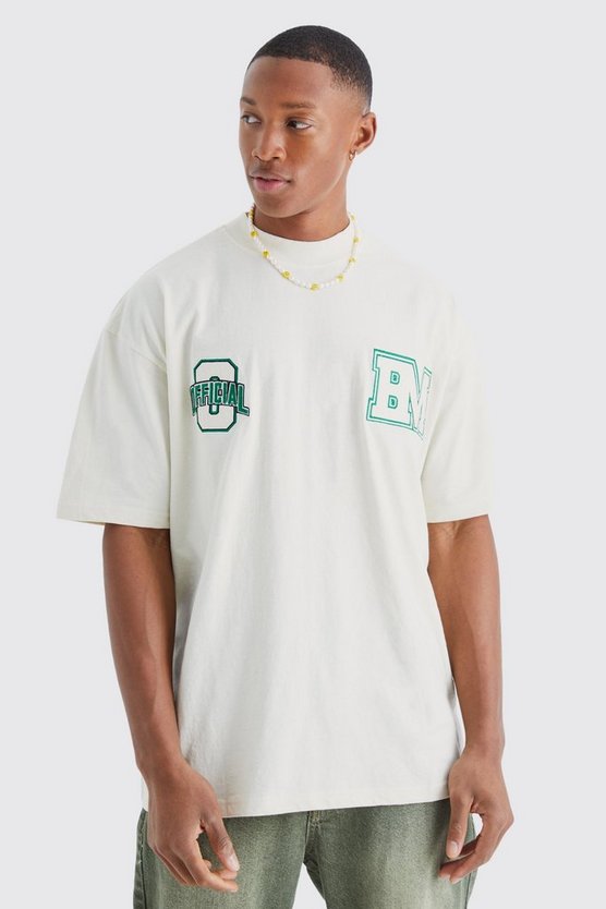 Oversize Worldwide T-Shirt mit Aufnähern