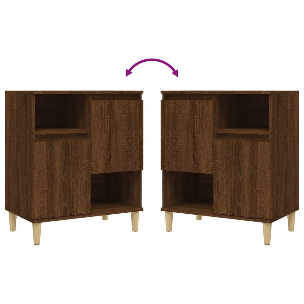 vidaXL Anrichte Sideboards 2 Stk Braun Eichen-Optik 60x35x70 cm Holzwerkstoff