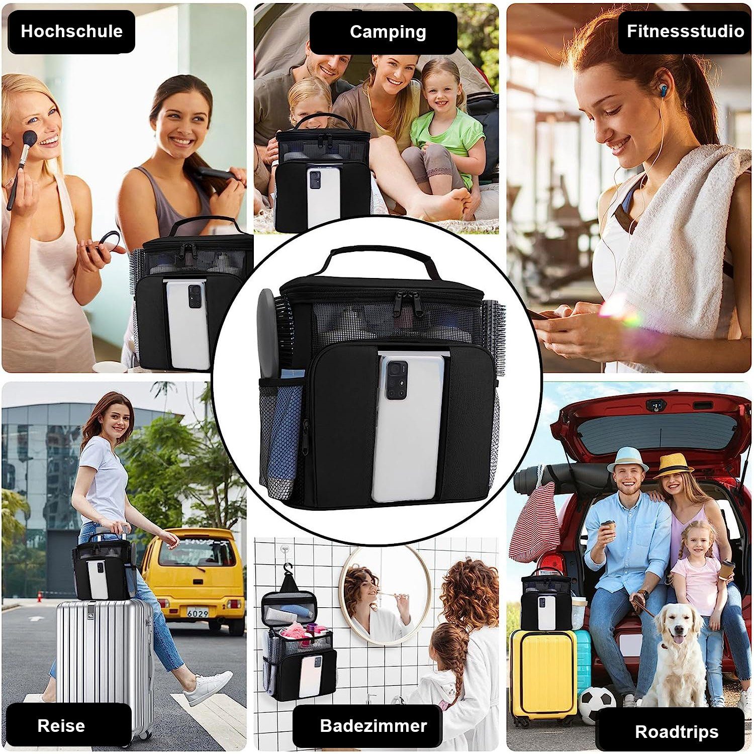 TOPMELON Kosmetikkoffer Kosmetiktasche mit großem Fassungsvermöge, wasserdicht