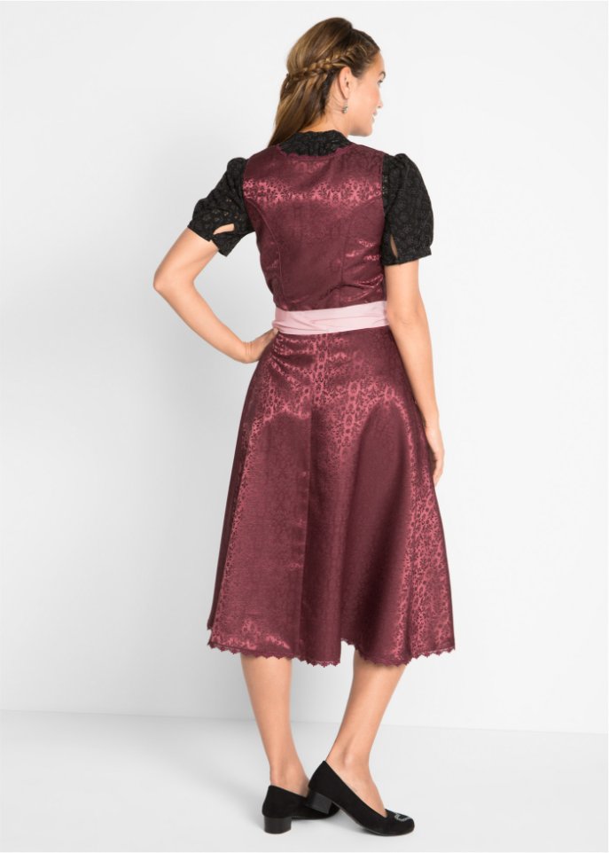 Dirndl mit Schürze in Midilänge (2-tlg. Set)