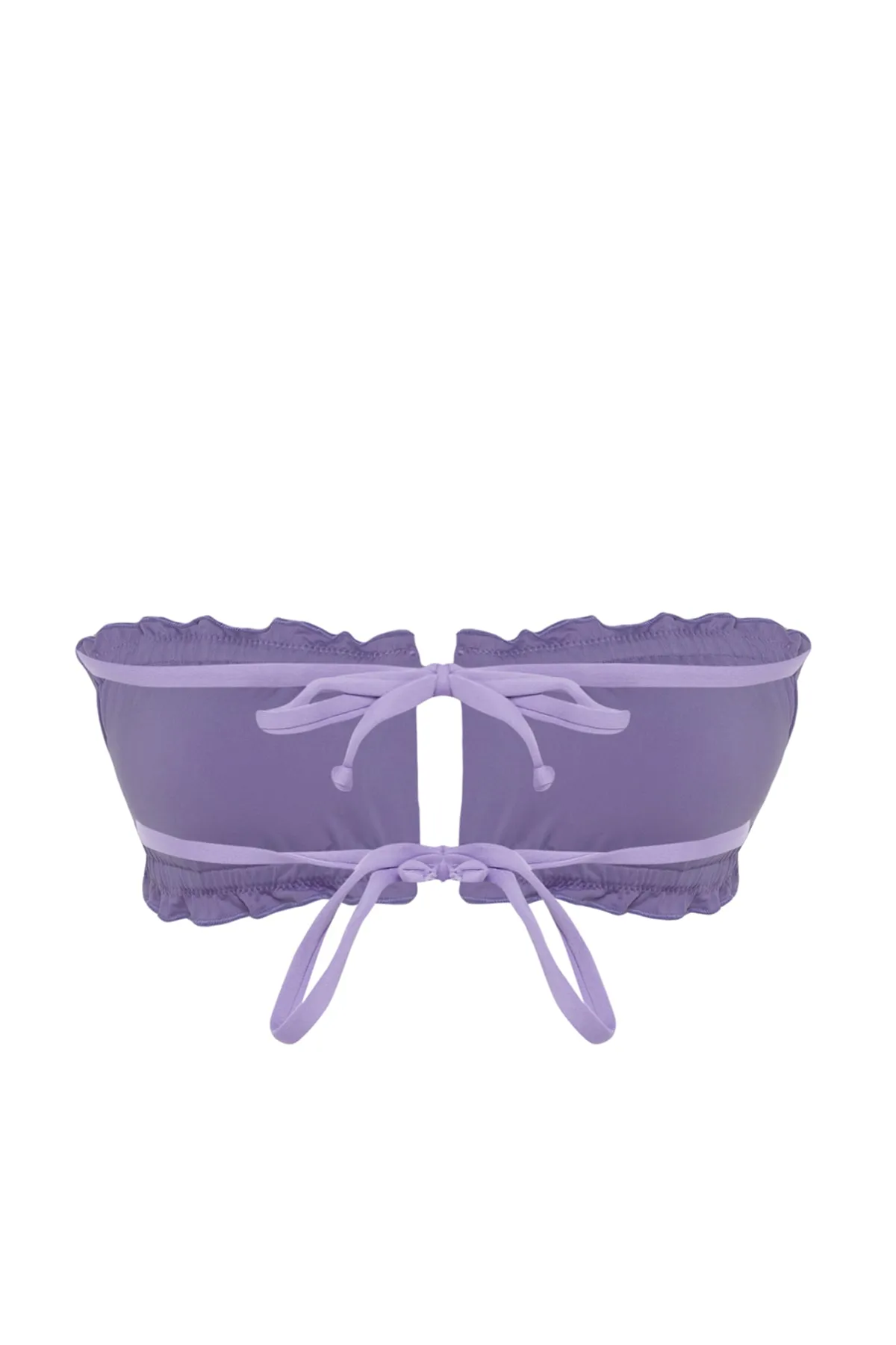 Trendyol Collection  Lilafarbenes, trägerloses Bikinioberteil mit Ausschnitt/Fenster TBESS23BU00335