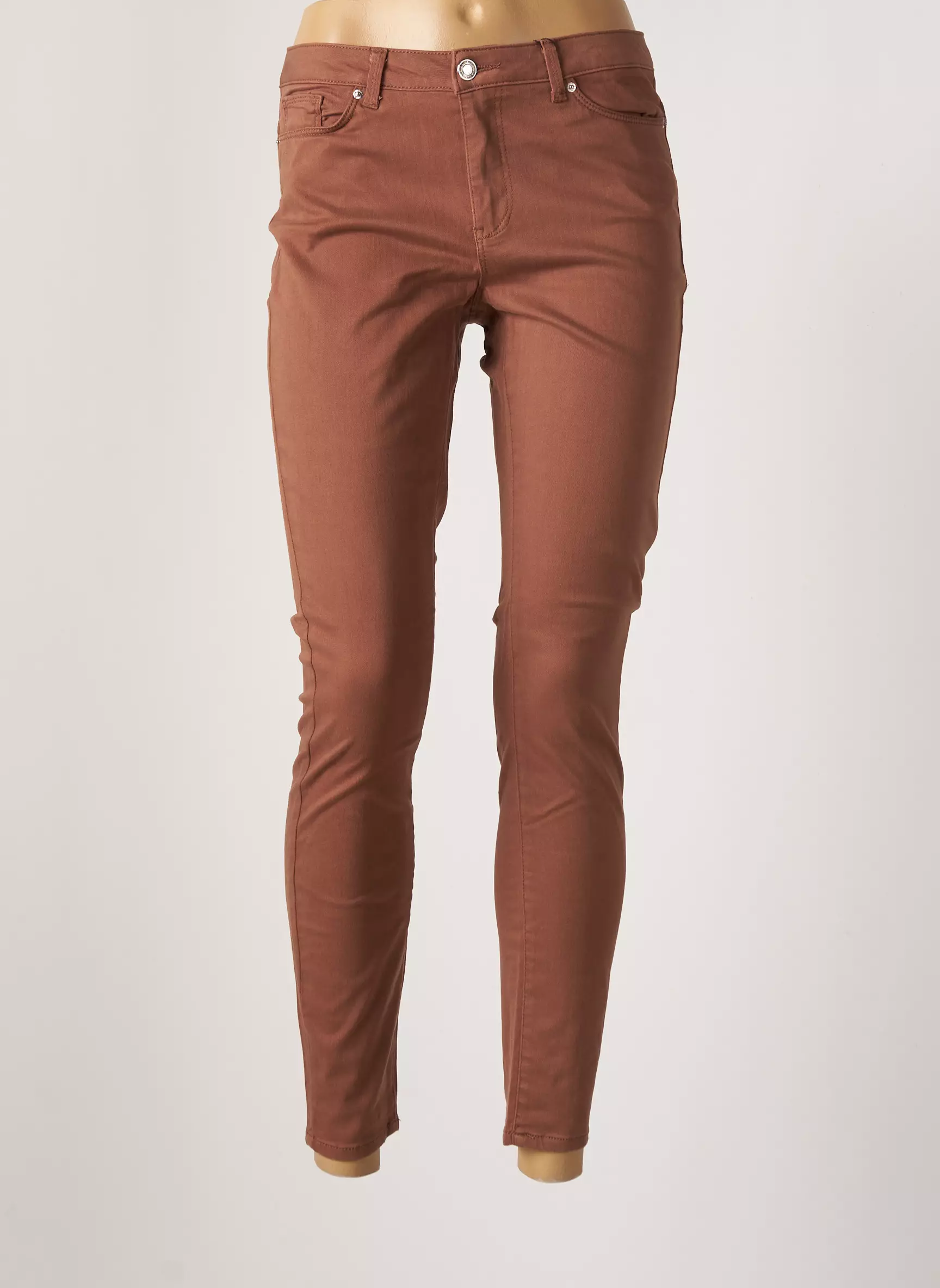 Vero Moda Pantalons Slim Femme couleur marron