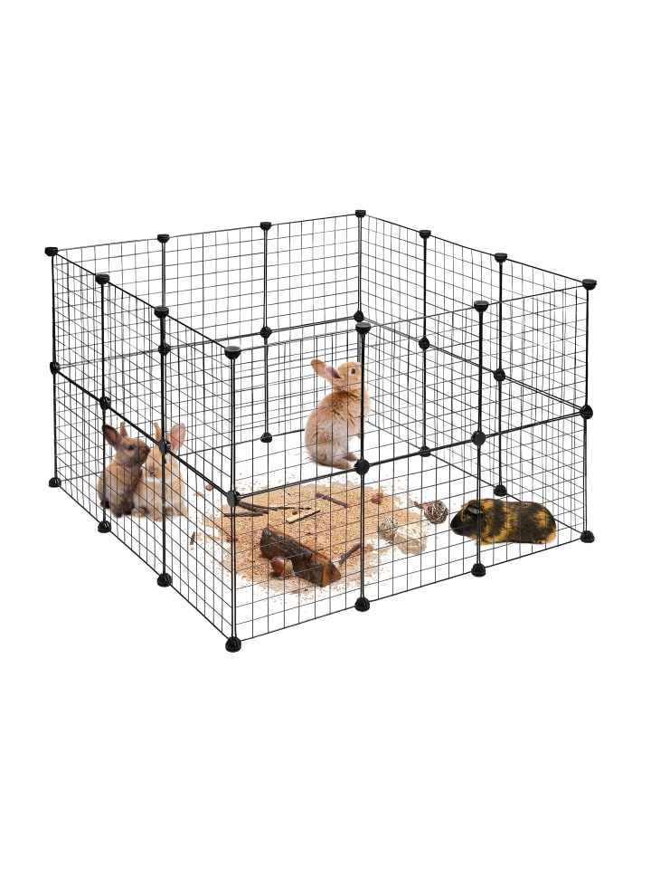 relaxdays Freilaufgehege in Schwarz - (B)100 x (H)72 x (T)110 cm günstig kaufen onesize