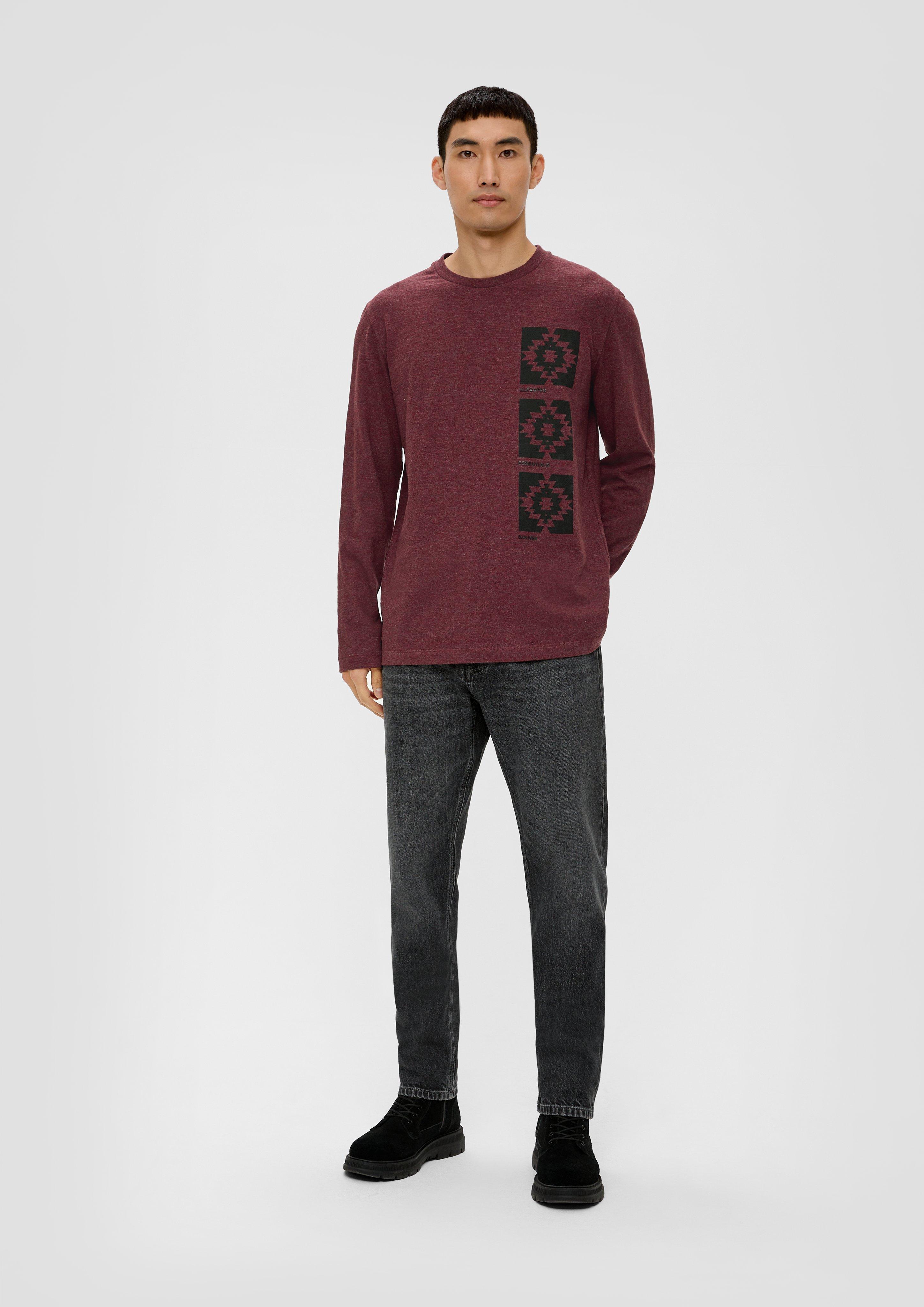 Langarmshirt mit Frontprint  2138673-39D1