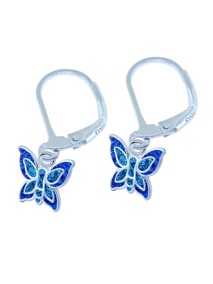schmuck23 Ohrringe 925 Silber Schmetterling in Blau günstig kaufen onesize