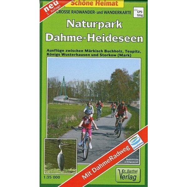 Große Radwander- und Wanderkarte Naturpark Dahme-Heideseen 1 : 35 000 - Wanderkarte