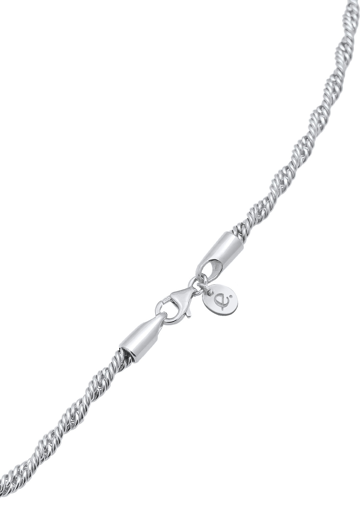 Dámsky náhrdelník Elli PREMIUM Twisted Bold Look Trendy Blogger Cord zo striebra 925