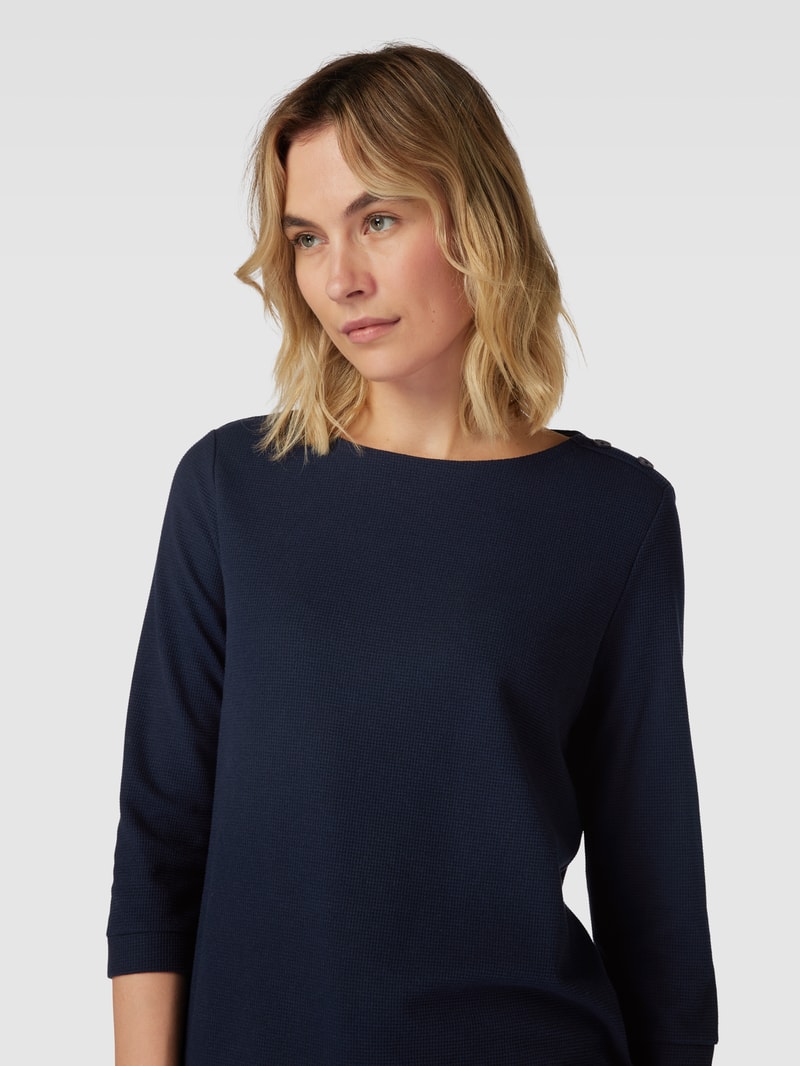 Pullover mit 3/4-Arm und Tunnelzug in marineblau