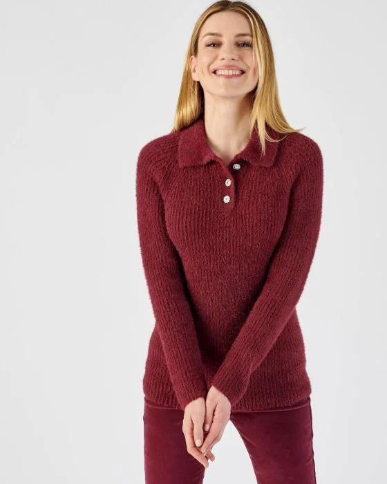 Pull en maille poilue