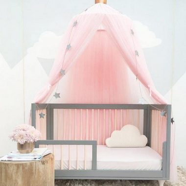 Zeaicos Moskitonetz Chiffon Betthimmel, Kinderzimmer Insektenschutz Baldachin Deko