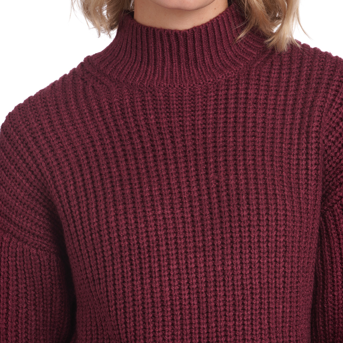 Damen Strickpullover mit Stehkragen