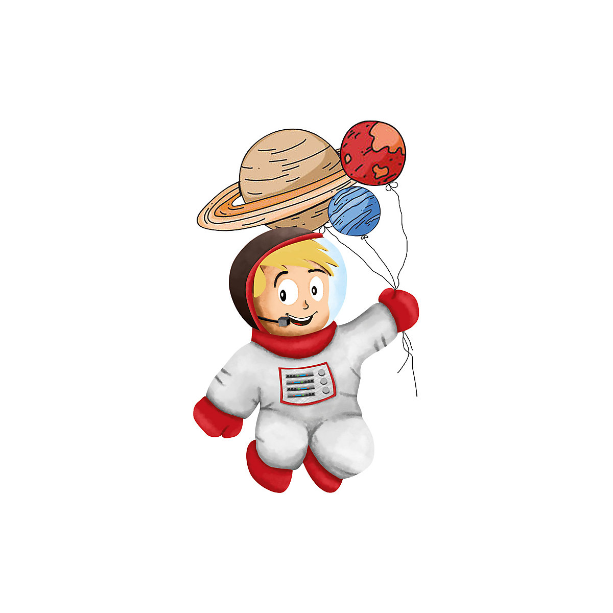 Mini-Tattoos Rakete & Planeten, 24 Stück