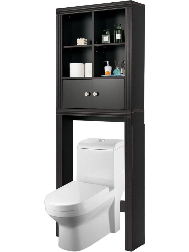 COSTWAY Toilettenregal 60 x 20 x165 cm in Braun günstig kaufen onesize