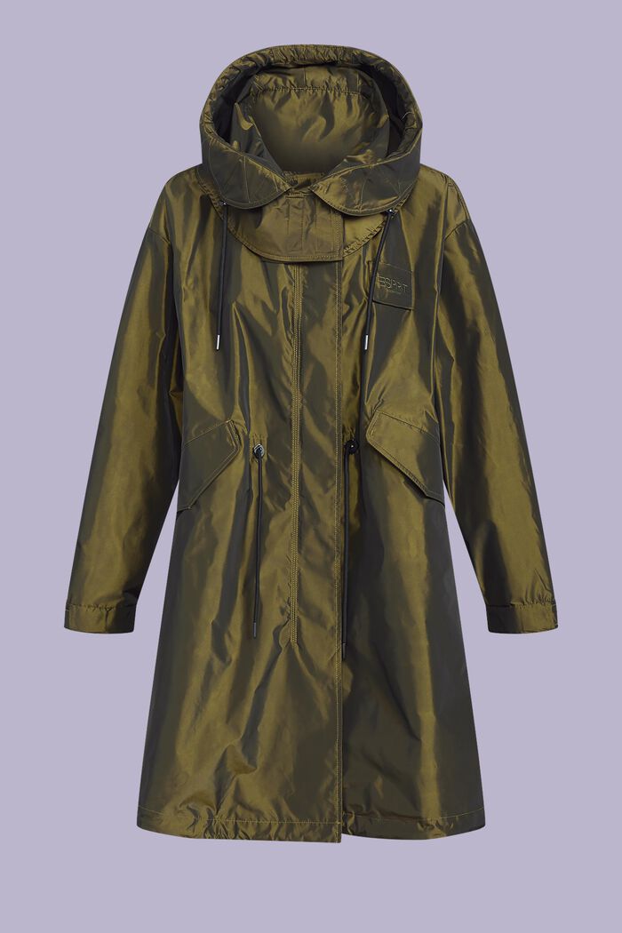Kapuzen-Parka im Metallic-Look