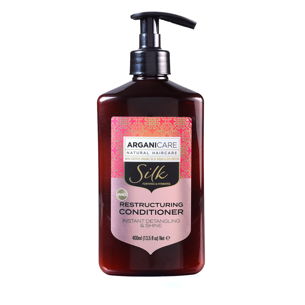 Arganicare Après shampooing à la protéine de soie. Restructurant Pour tous types de cheveux