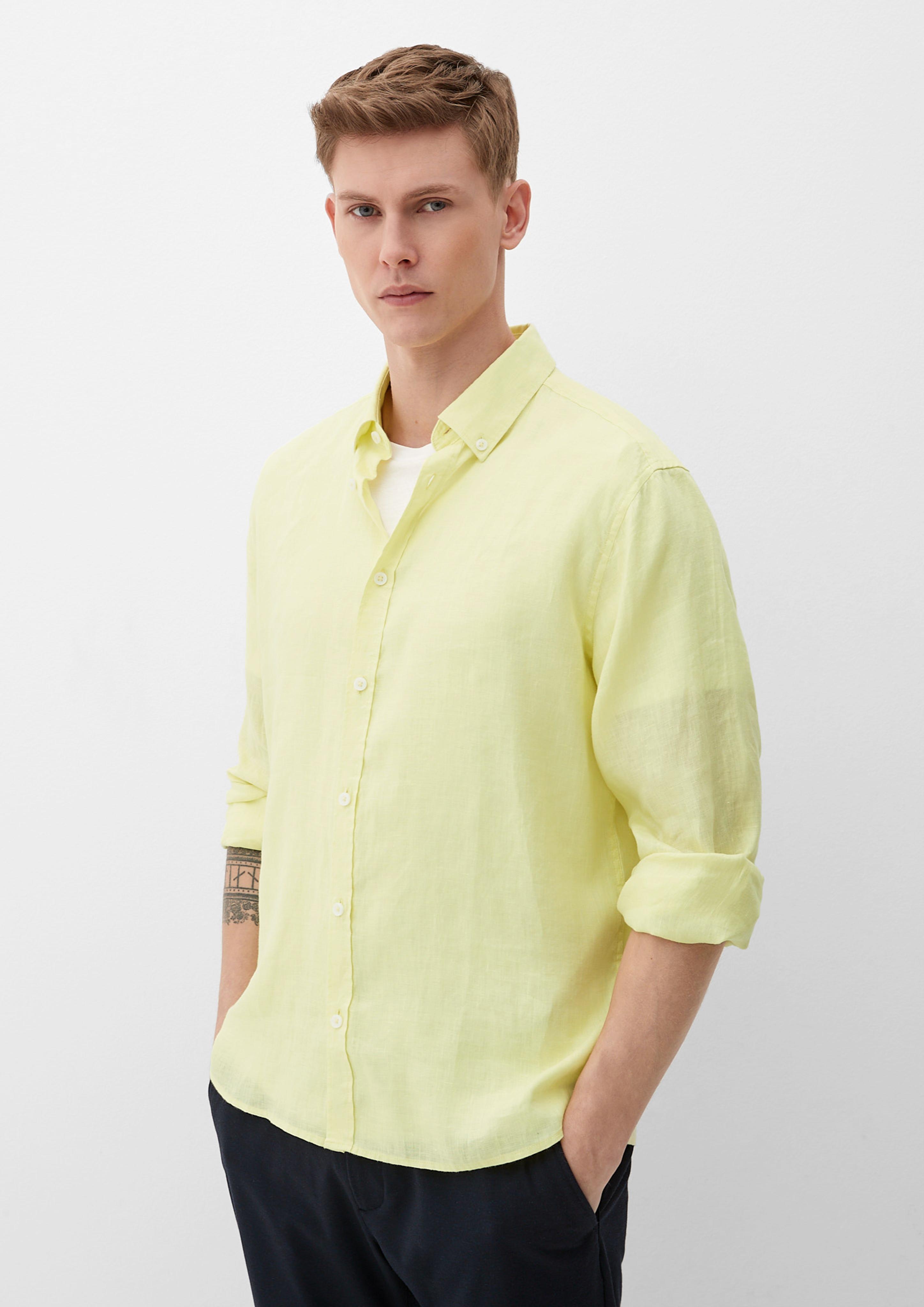 Leinenhemd mit Button-Down-Kragen  2127510-7015
